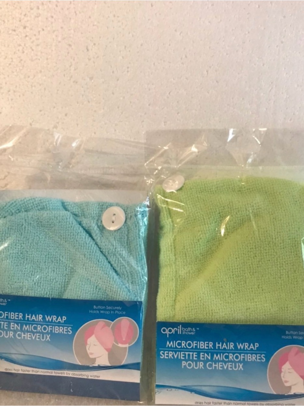 Microfiber Hair Wrap - Blue and Green